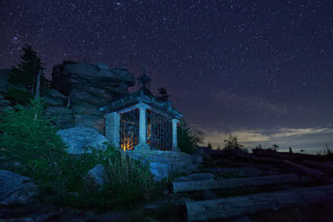 Gemeinde Neureichenau Landkreis Freyung-Grafenau Dreisesselberg Bischof Neumann Kapelle Nacht (Dirschl Johann) Deutschland FRG